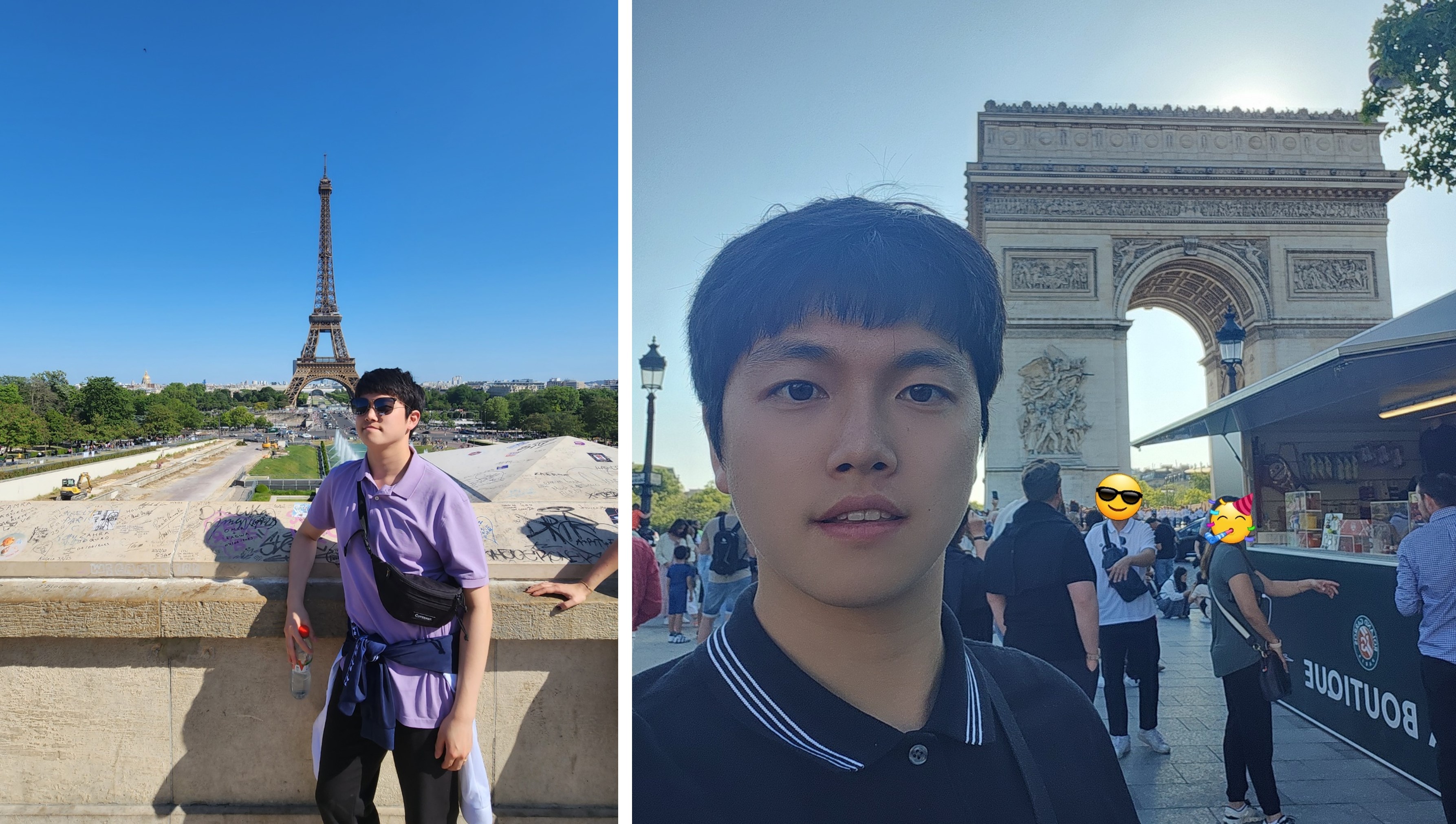 Eiffel tower and Triumph d'Arc